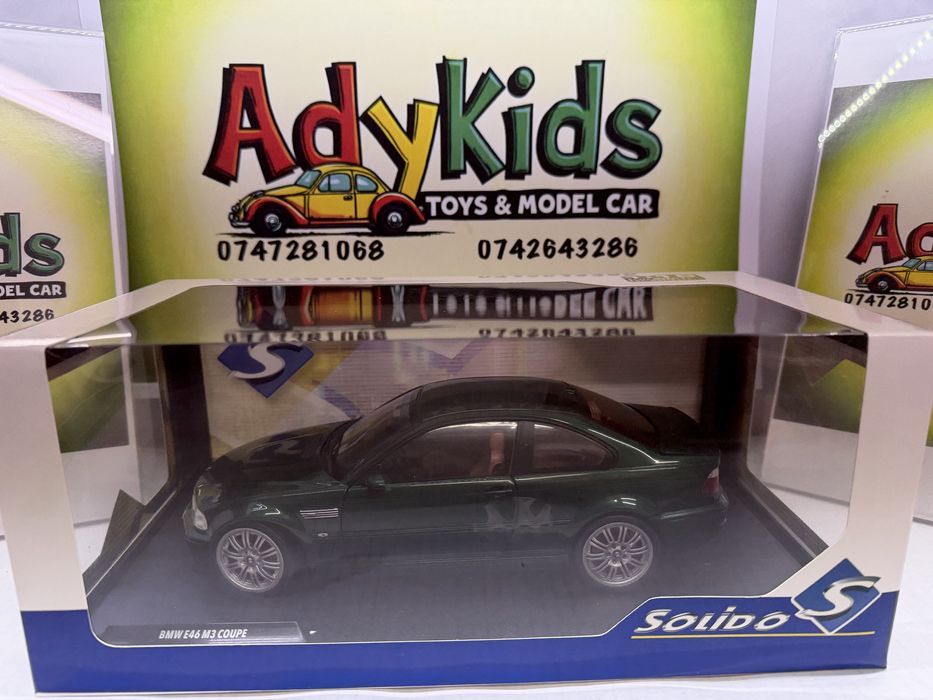 Solido BMW E46 M3 Coupe macheta auto scara 1:18 24 cm verde
