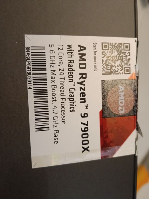 Amd Ryzen 7900x CPU box