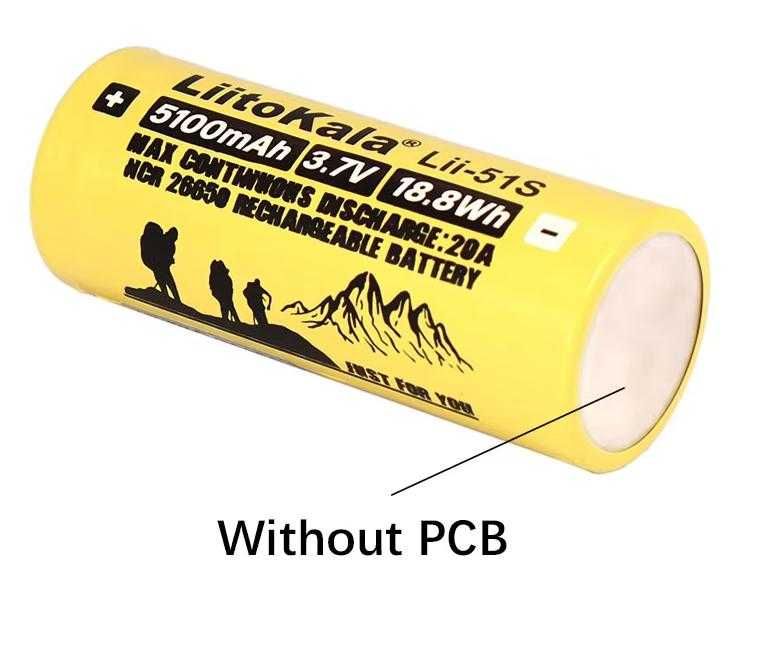 Наргиле Батерия Фенер Liitokala LII51S NCR26650 50A 5100mAh 3.7V 18.8W