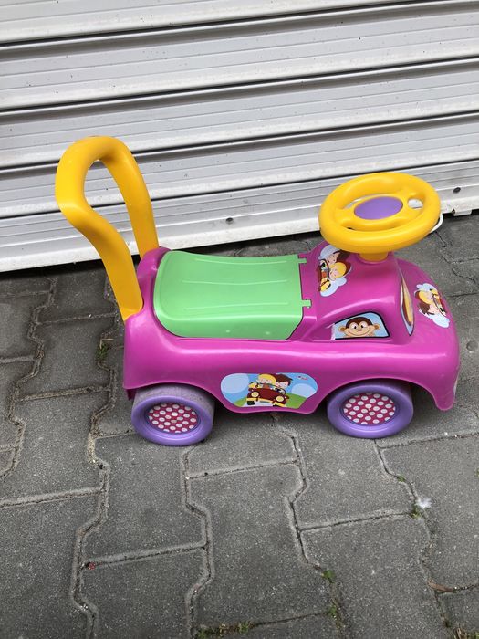 Количка за яздене и бутане Маймунка, Ride-On Monckey, 46x23x41 cm, Розова
