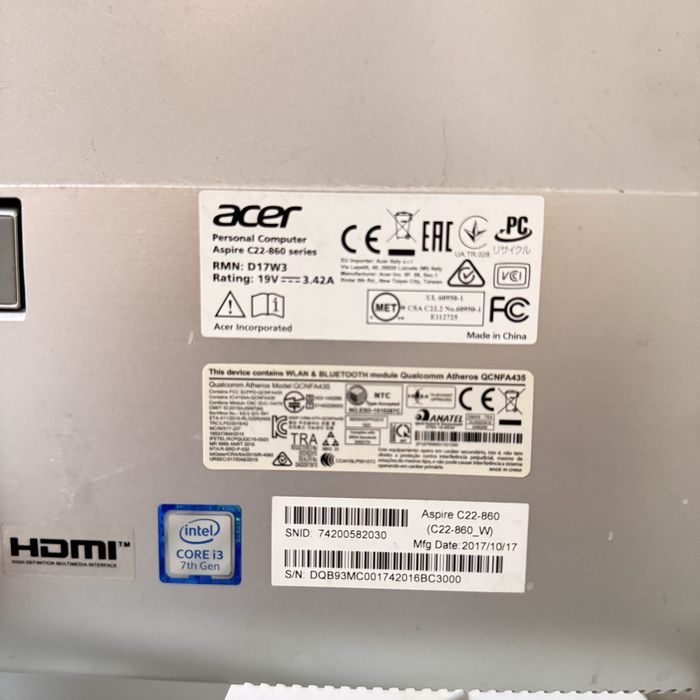 Продам моноблок Acer Aspire C22-860