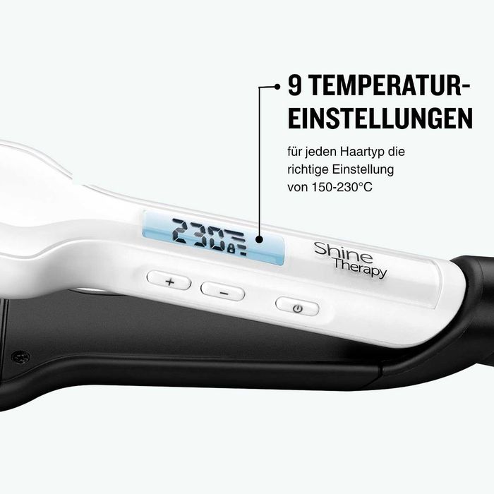 Преса за коса Remington Shine Therapy S8550, широк LCD дисплей, 150-230°C