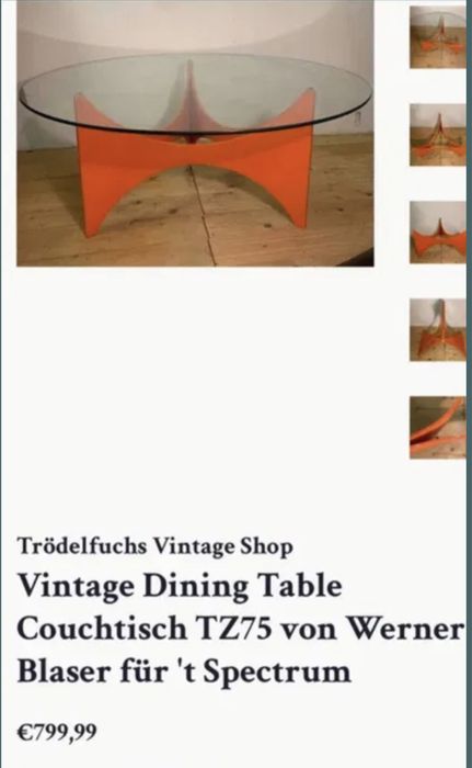 Mid century masa cafea coffee table space age