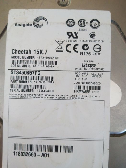 HDD Seagate cheetah 15k.7