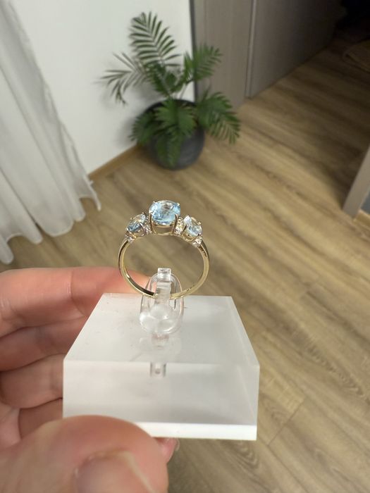 Inel aur galben 14k cu pietre pretioase