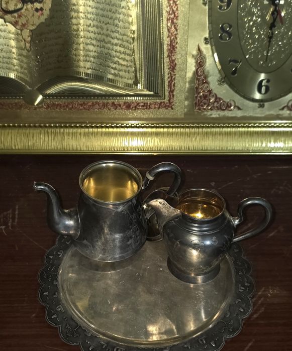 Царские Чайник и Молочник. Серебро 84 пробы. По Цене за 1 грамм