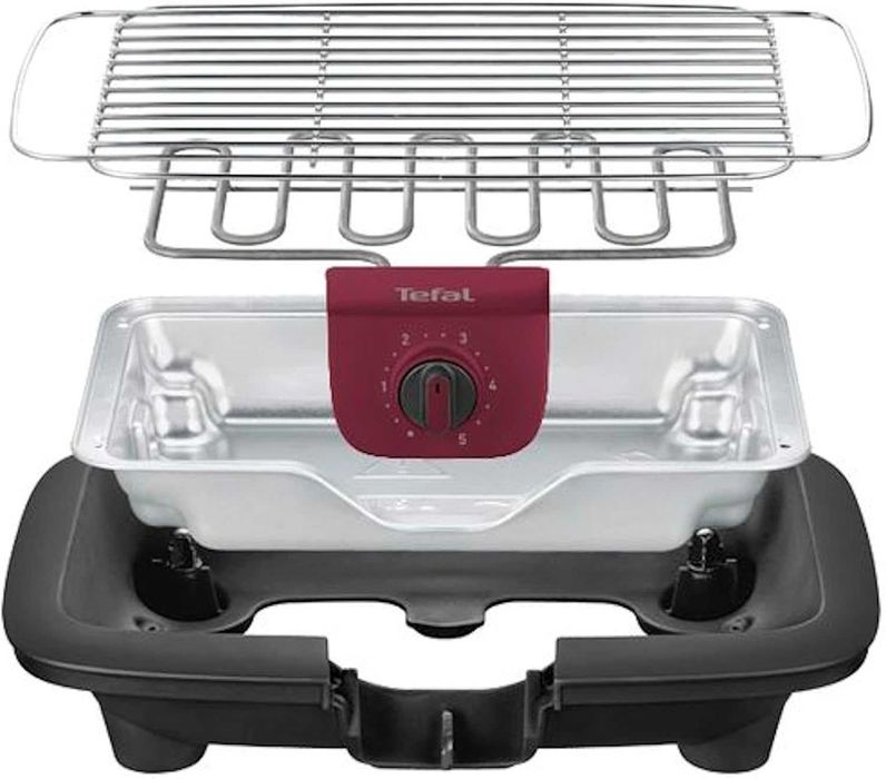ПРОМО Нова 2г Гаранция Мощна Електрическа Скара Tefal EasyGrill Red BG90E5, 2300W