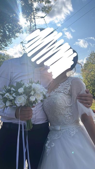 Свадебное лёгкое платье