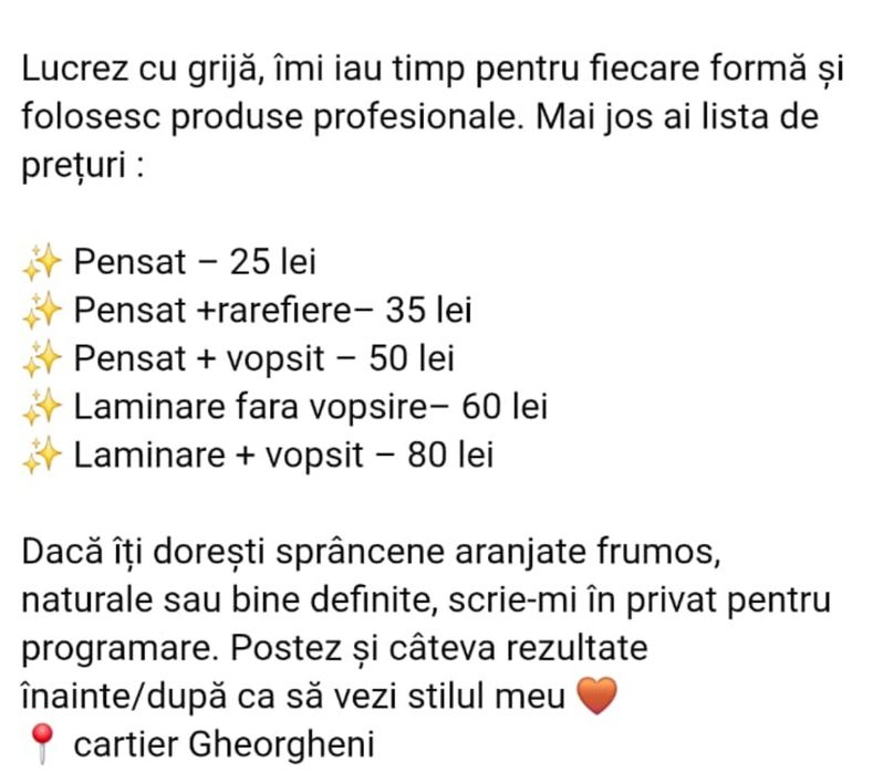 Stilizare sprâncene