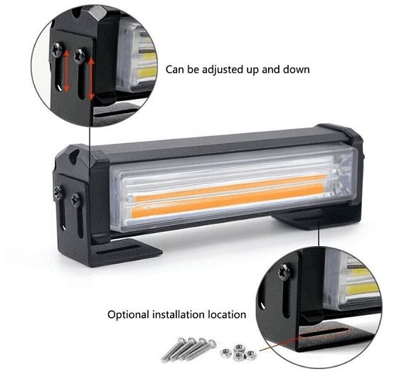 Сигнална аварийна лампа led bar 2 броя х 16см блиц светлина за пътна п