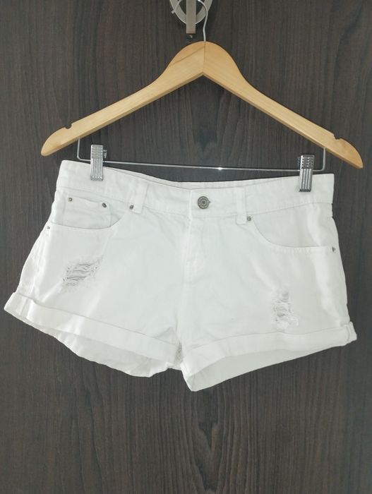 2 чифта къси панталони дънкови бели и тъмно сини