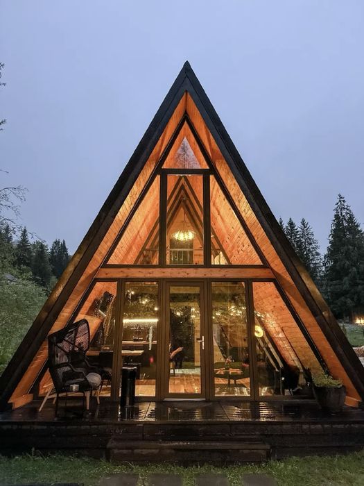 Cabane modulare tip a frame