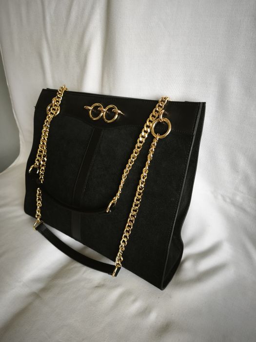 Голяма чанта от естествена кожа