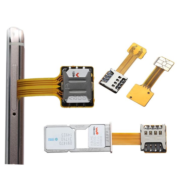 OFERTA Set 2 Extendere/Adaptoare nano sim pt telefon dual sim hibrid