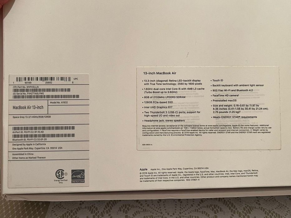 Продам MacBook Air 13 (2019г.)