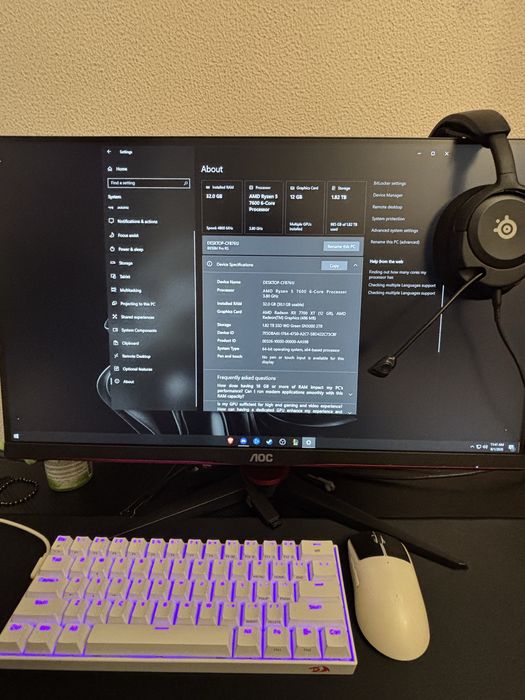 VAND MONITOR 23.8 240 hz si periferice