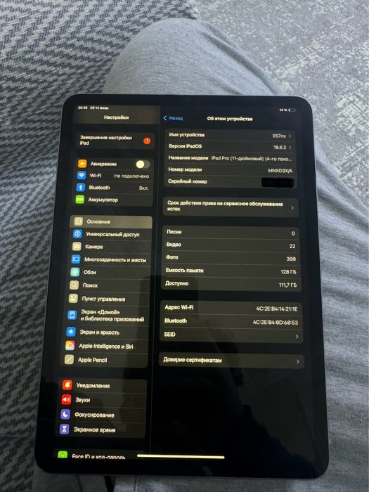 Ipad pro 11 M2 128gb