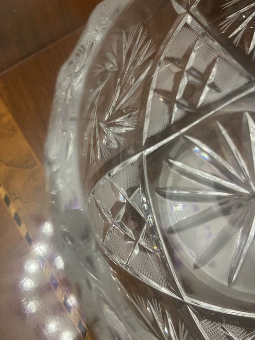 Салатница богемский хрусталь