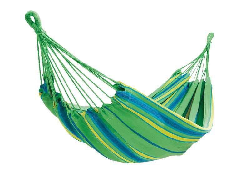 Hamac tip mexican din bumbac 100%, culori rezistente, uscare rapida - NOU, realizat in Germania, ideal pt gradina sau camping, in parc, in natura, etc