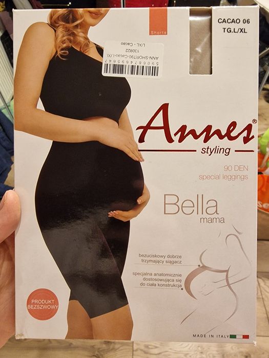 NOU IN CUTIE - Leggings/colanți scurți gravide bej - mărimea L/XL