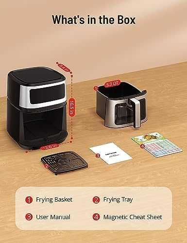 Въздушен фритюрник Symdral 5L здравословно готвене Air Fryer кухня дом