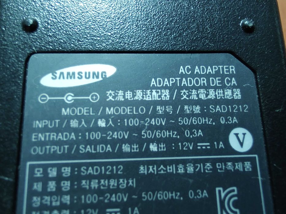 Alimentator Adaptor original samsung SAD1212 12V 1A 4.0 mm x 1.7 mm