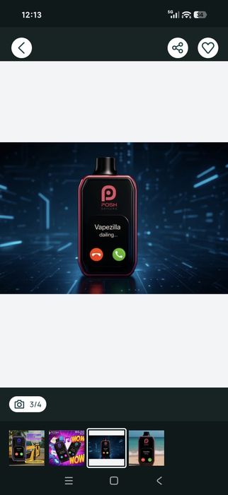 Vape 30.000 Puffs Telefon Bluetooth Touch Screen Meteo Jocuri