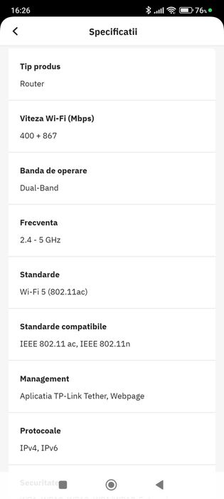 Router Wireless Gigabit TP-LINK Archer A64 AC1200