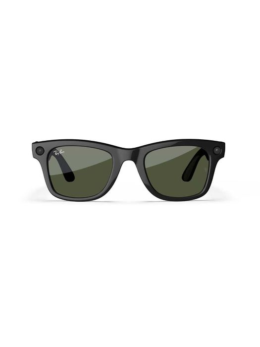 Умные очки Ray-Ban Meta Wayfarer Shiny Black с зелеными линзами