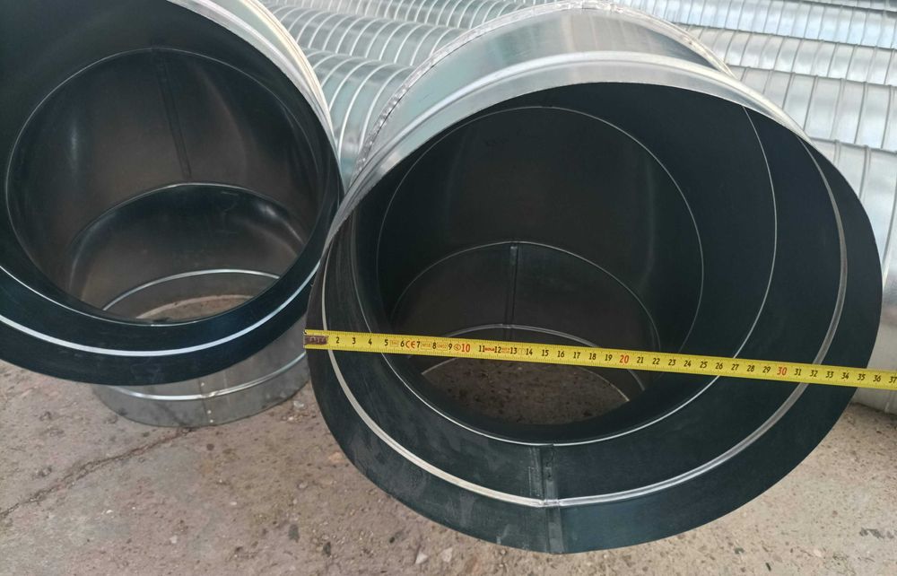 Коляно за аспирация ф355 поцинкована ламарина