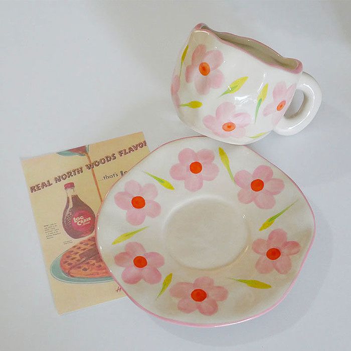 Чайная пара, чашка и блюдце керамика