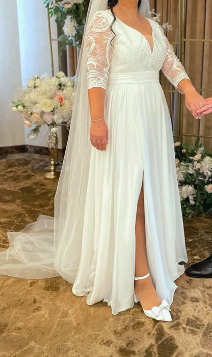 Rochie de mireasa plus voal Alice Design