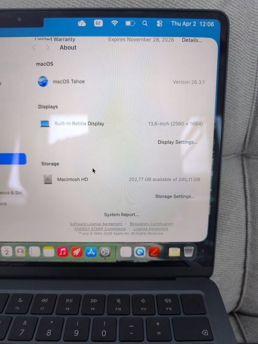 Mac Book Air M4 2025/16/256GB.