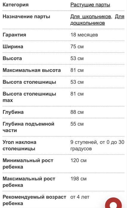 Парта растущая , стол со стулом