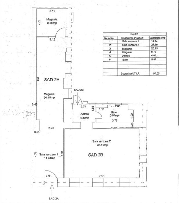 De închiriat spațiu comercial (SAD) – Piața Unirii | 97 mp