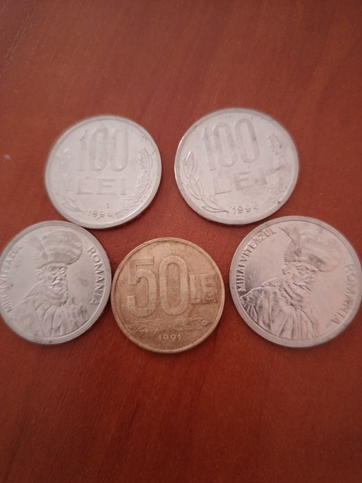 Vând monede de 100 lei 1994,1996 și moneda de 50 lei  din 1991 pt colecționari