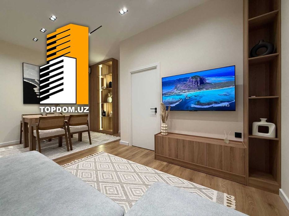 2-комнатная квартира с ремонтом и техникой в ЖК Shahriabad