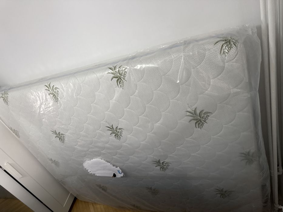 Saltea burete 2 fete Mobexpert + husa Aloevera 200x160
