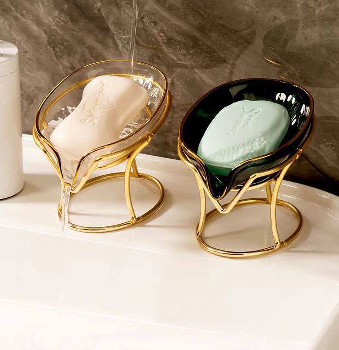 Мыльница на подставке со сливом