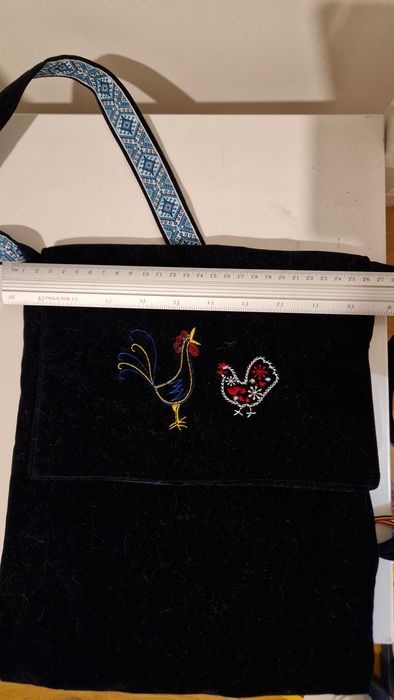 Traista/geanta catifea motive traditionale