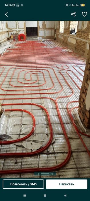 Монтаж теплый пол