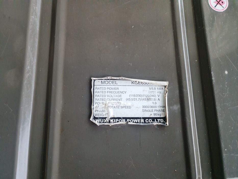Generator  KIPOR curent electric KGE 6500 E automat