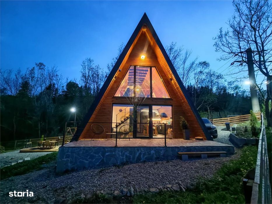 Casa A-Frame de vanzare | Valea Doftanei, Tesila | Constructie 2024 |