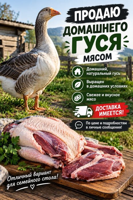 Продам мясо домашнего гуся