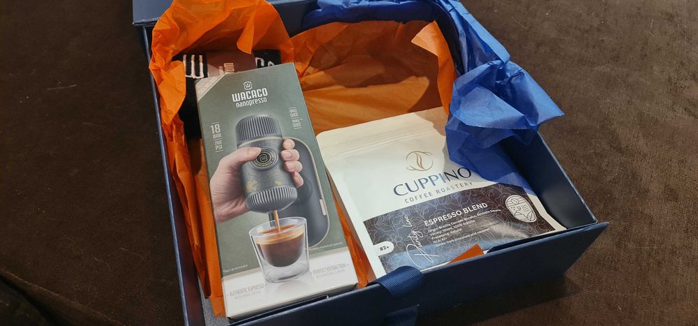 Vand WACACO Nanopresso Editie Dark Grey + prosop + Cuppino NOU