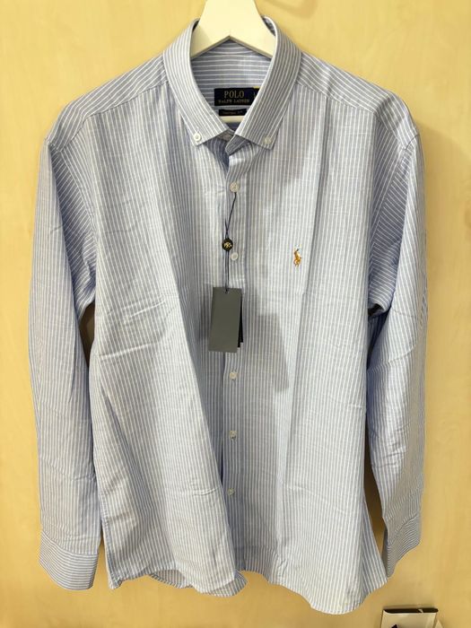 Camasa Polo Ralph Lauren alba cu dungi