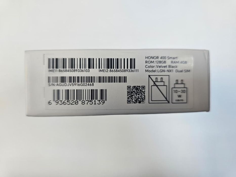 Telefon mobil Honor 400 Smart, 5G, Dual SIM, 128GB, 4GB RAM, -P-