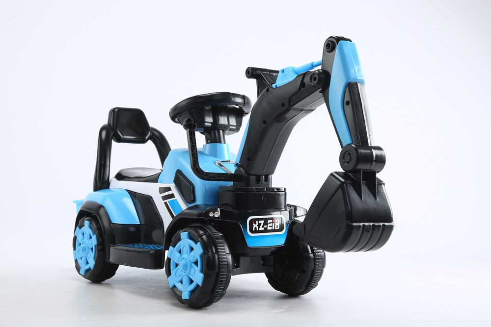 Mini excavator pt. copii, Kinderauto BJXZ216 cu incarcator manual Blue