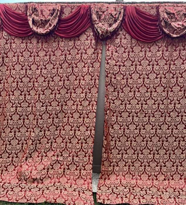 Deosebite draperii in stil victorian-Valance-insertii matase-Franta