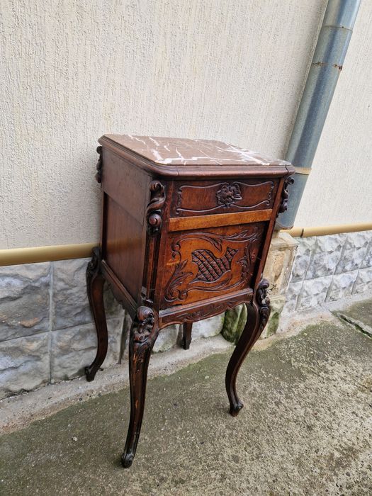 Рядък уникален антикварен френски хумидор масив мрамор